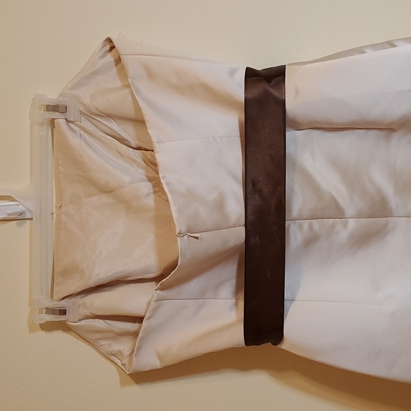 Bill Levkoff cream strapless gown US size 14 - Picture 3 of 9